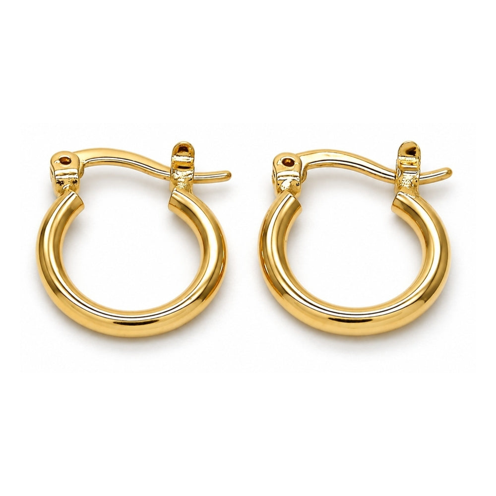 Oro Laminado Children Hoop, Gold Filled Style Polished, Golden Finish