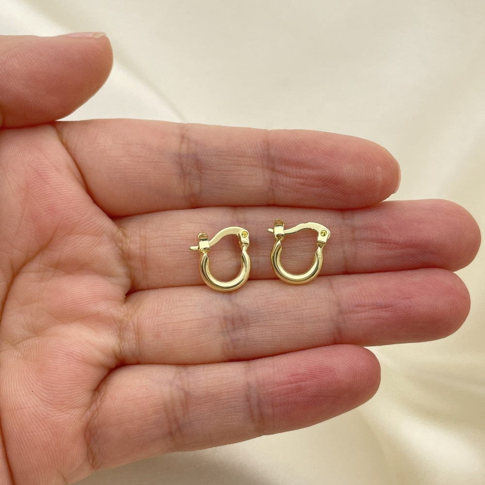 Oro Laminado Children Hoop, Gold Filled Style Polished, Golden Finish