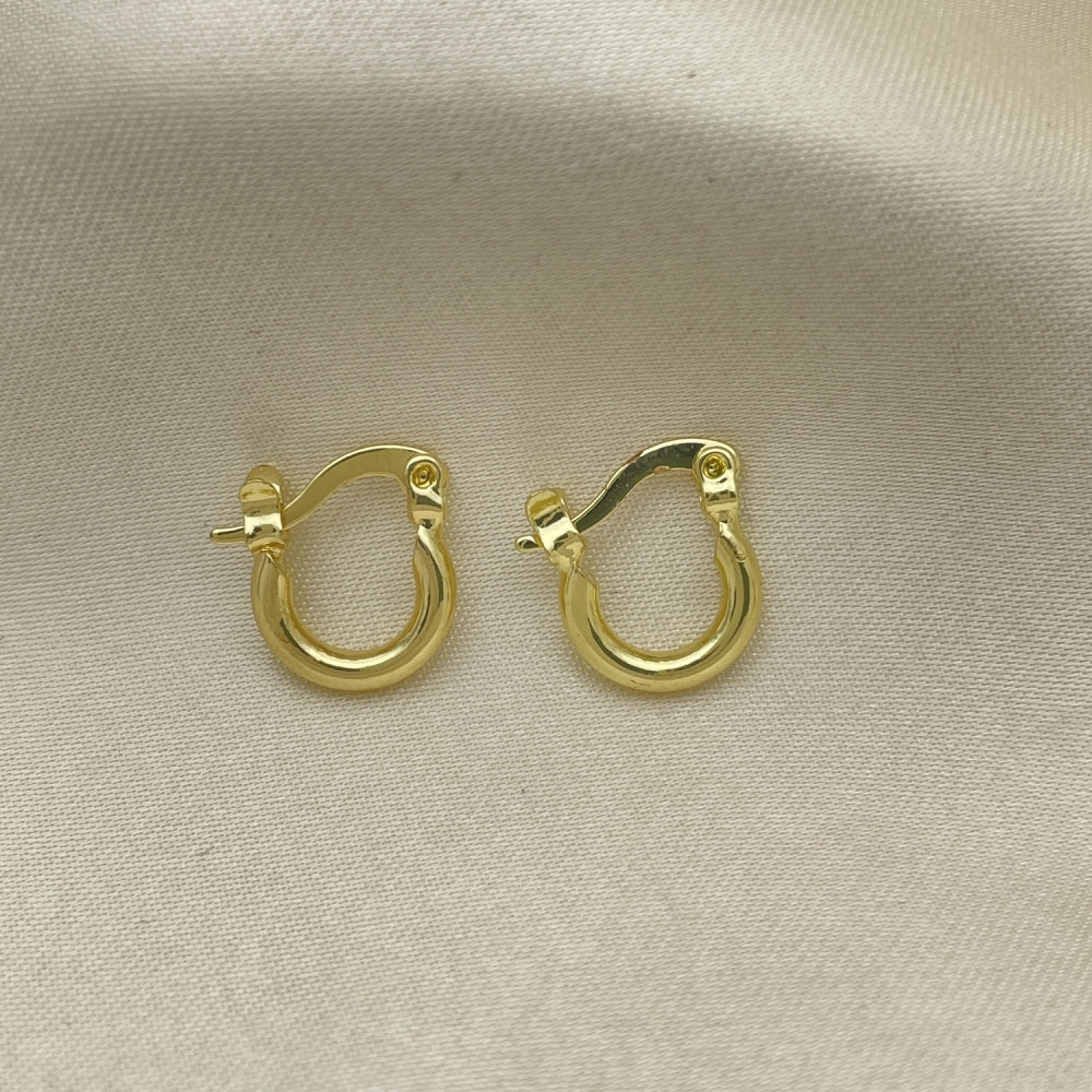 Oro Laminado Children Hoop, Gold Filled Style Polished, Golden Finish