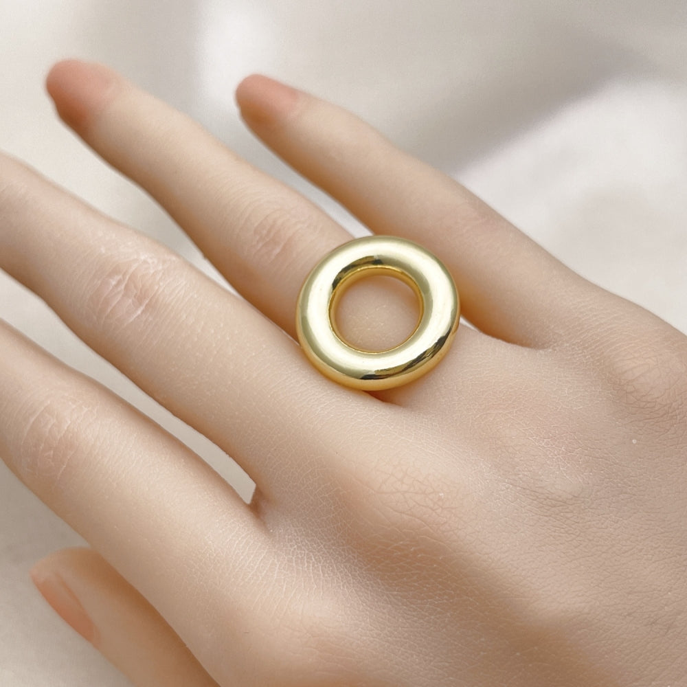 Oro Laminado Elegant Ring, Gold Filled Style Polished, Golden Finish