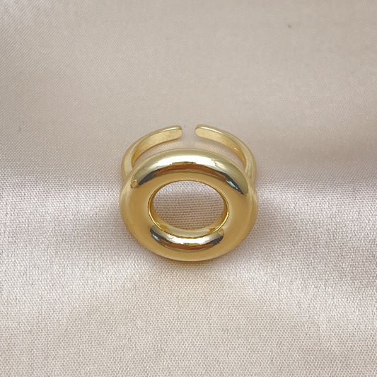 Oro Laminado Elegant Ring, Gold Filled Style Polished, Golden Finish