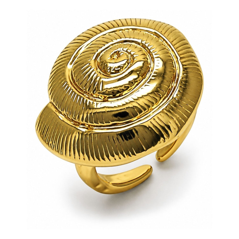 Oro Laminado Elegant Ring, Gold Filled Style Snail Design, Polished, Golden Finish