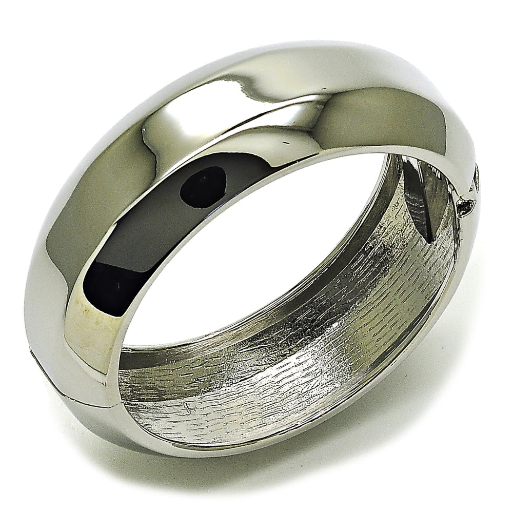 Rhodium Gold Filled Individual Bangle, Polished, Rhodium Finish