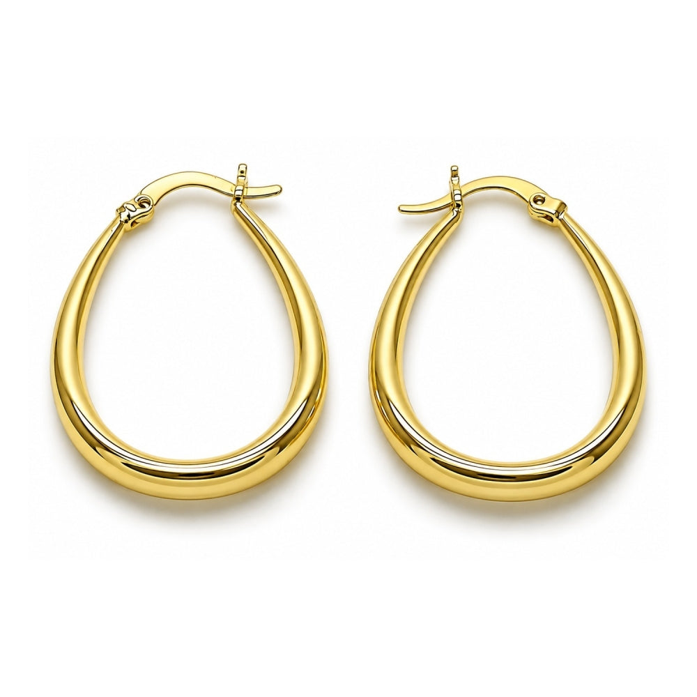 Oro Laminado Small Hoop, Gold Filled Style Hollow Design, Polished, Golden Finish