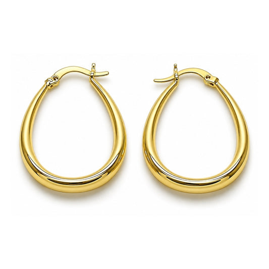 Oro Laminado Small Hoop, Gold Filled Style Hollow Design, Polished, Golden Finish