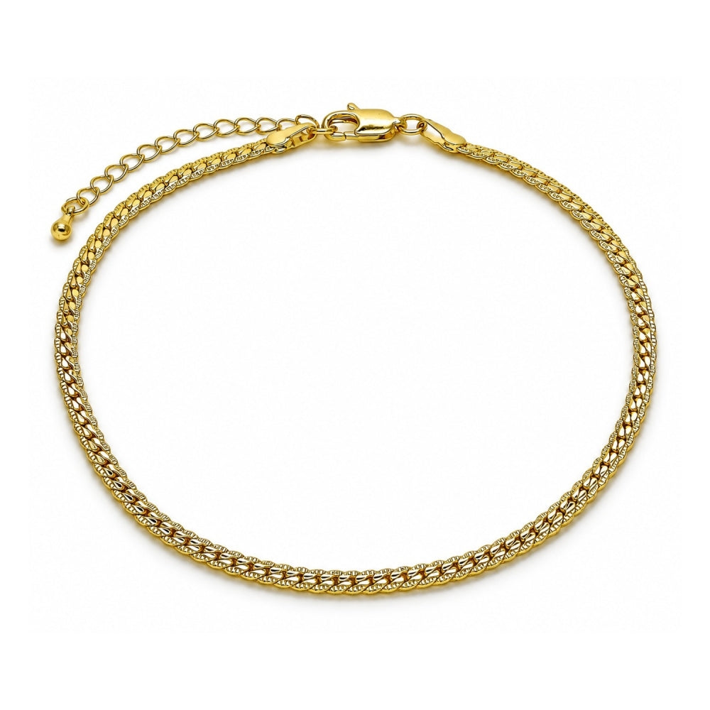 Oro Laminado Basic Anklet, Gold Filled Style Polished, Golden Finish