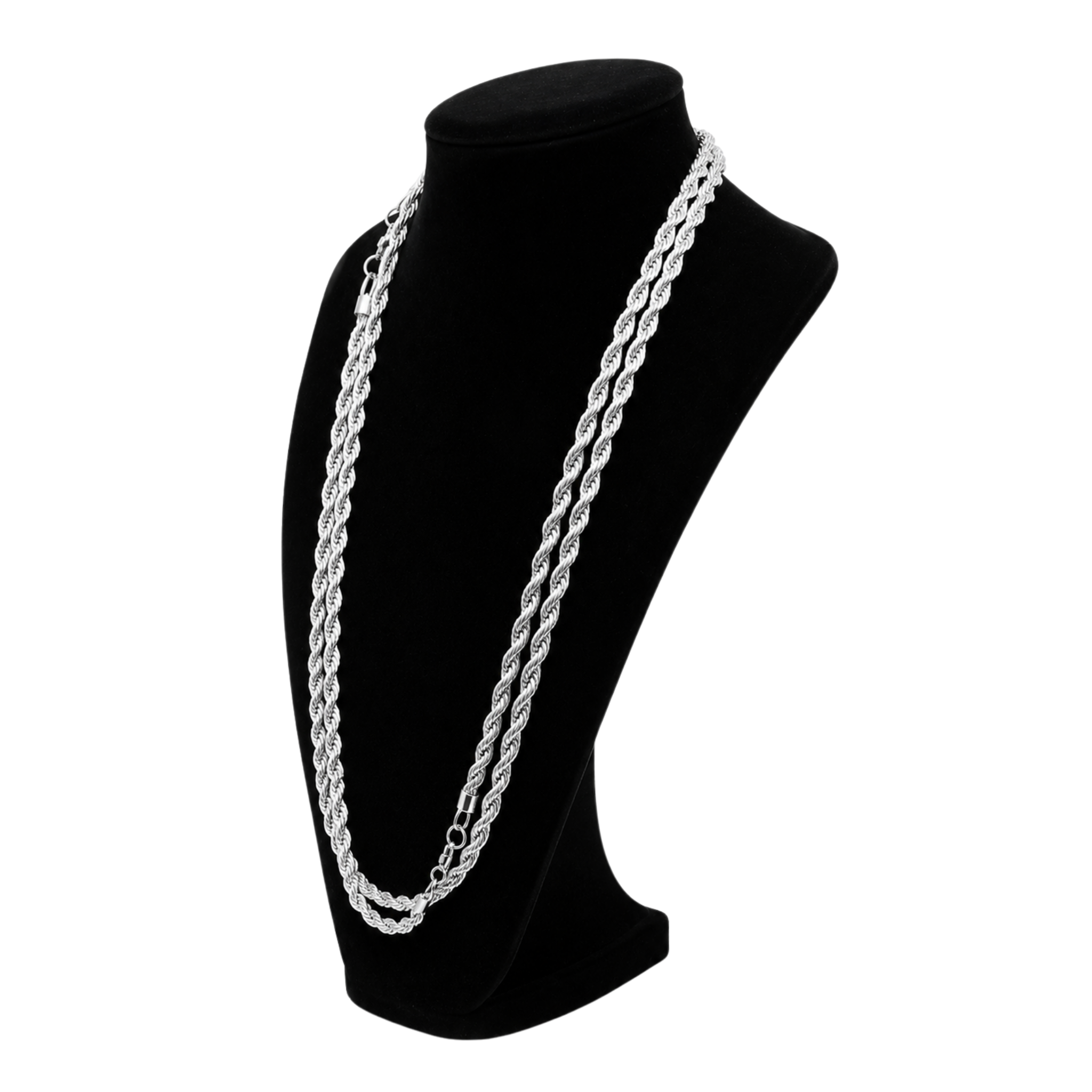 24" 3.5mm 316 Stainless Steel Rope Chain Necklace - Durable & Tarnish-Resistant