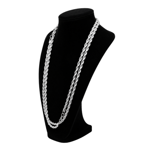 24" 3.5mm 316 Stainless Steel Rope Chain Necklace - Durable & Tarnish-Resistant