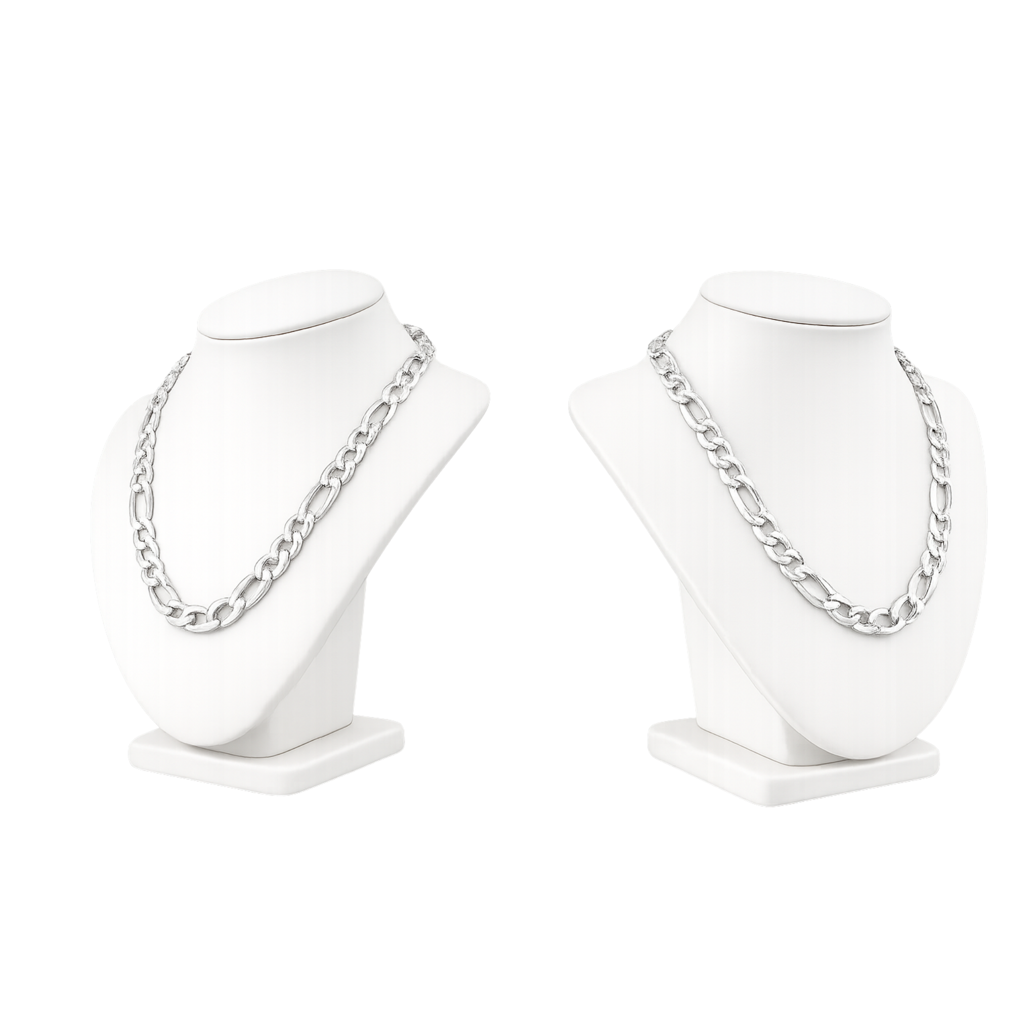 925 Sterling Silver Diamond Cut Figaro Chain or Bracelet