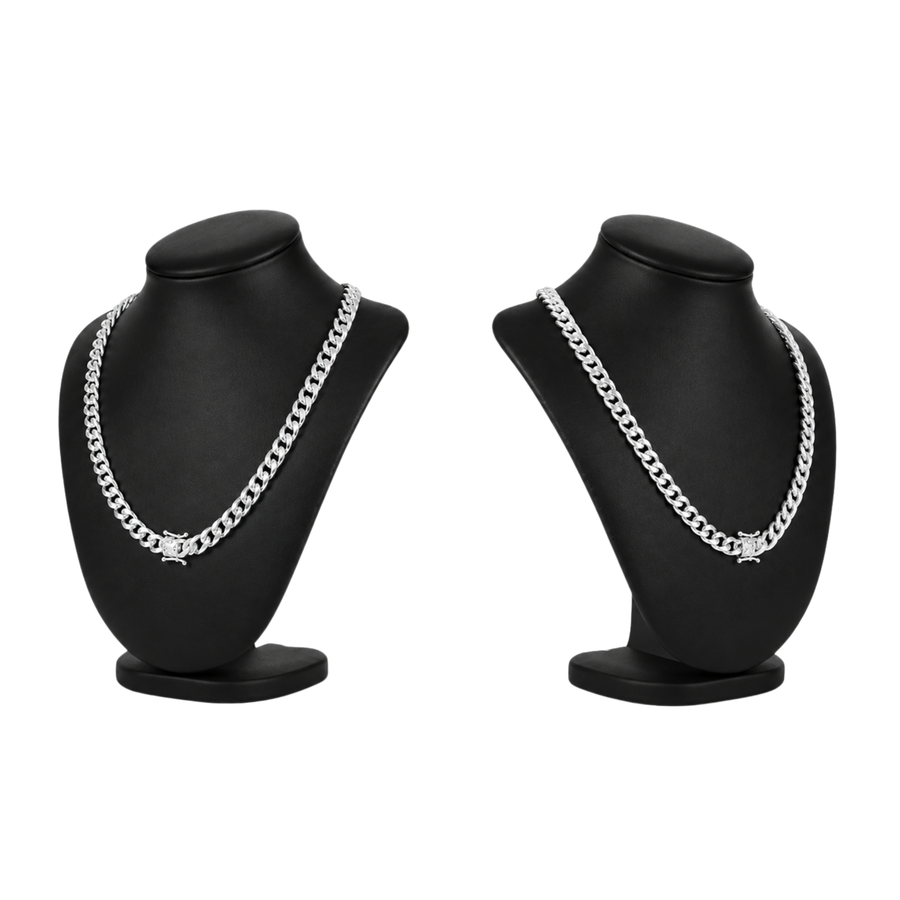925 Sterling Silver Miami Cuban Box Lock Chain or Bracelet – alternate view 2 | Sloop Jewelry – alternate view