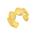 Adjustable Stainless Steel Large Shells Ring