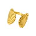 Adjustable Stainless Steel Seashells Ring