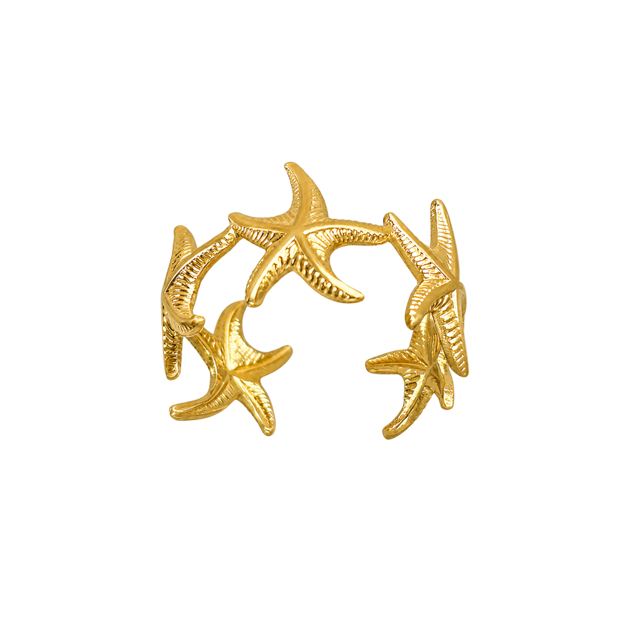 Adjustable Stainless Steel Starfishes Ring – Ring by Sloop Jewelry