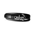 Anchor Charm Leather Cuff Bracelet