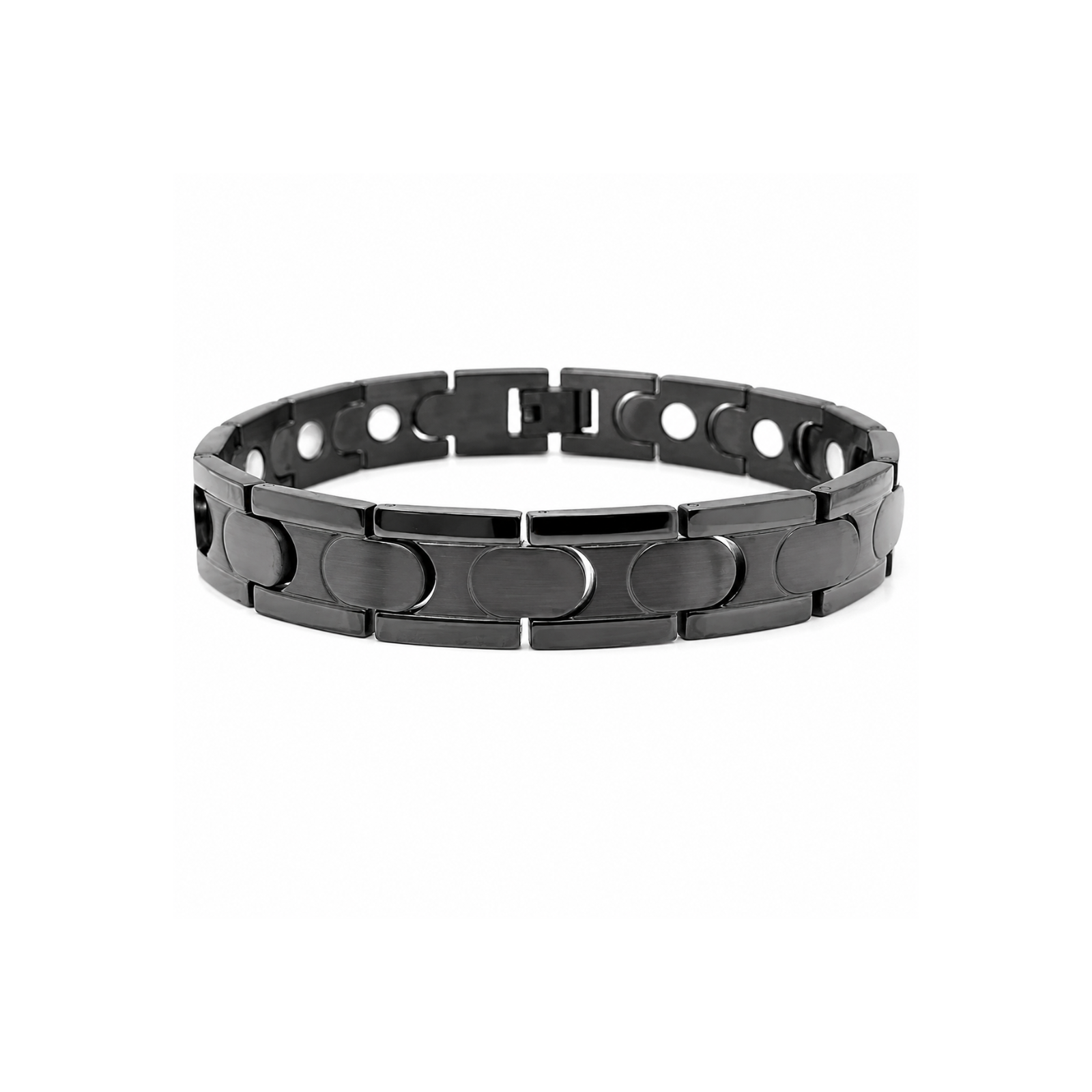 Black Stainless Steel Magnetic Bracelet for Men – Modern, Strong & Comfortable