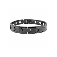 Black Stainless Steel Magnetic Bracelet for Men – Modern, Strong & Comfortable thumbnail 1