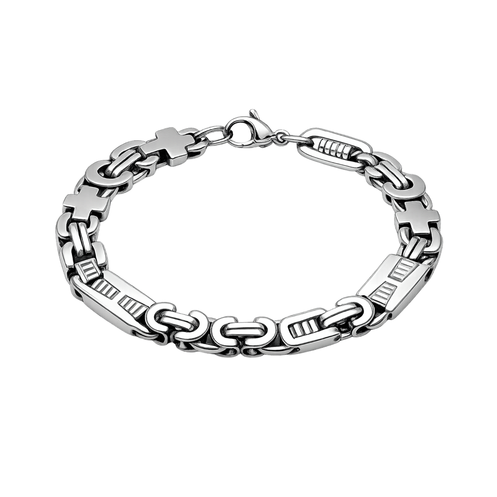 Byzantine Link Bracelet – Affordable Non-Tarnish Stainless Steel Men's Byzantine Chain Bracelet