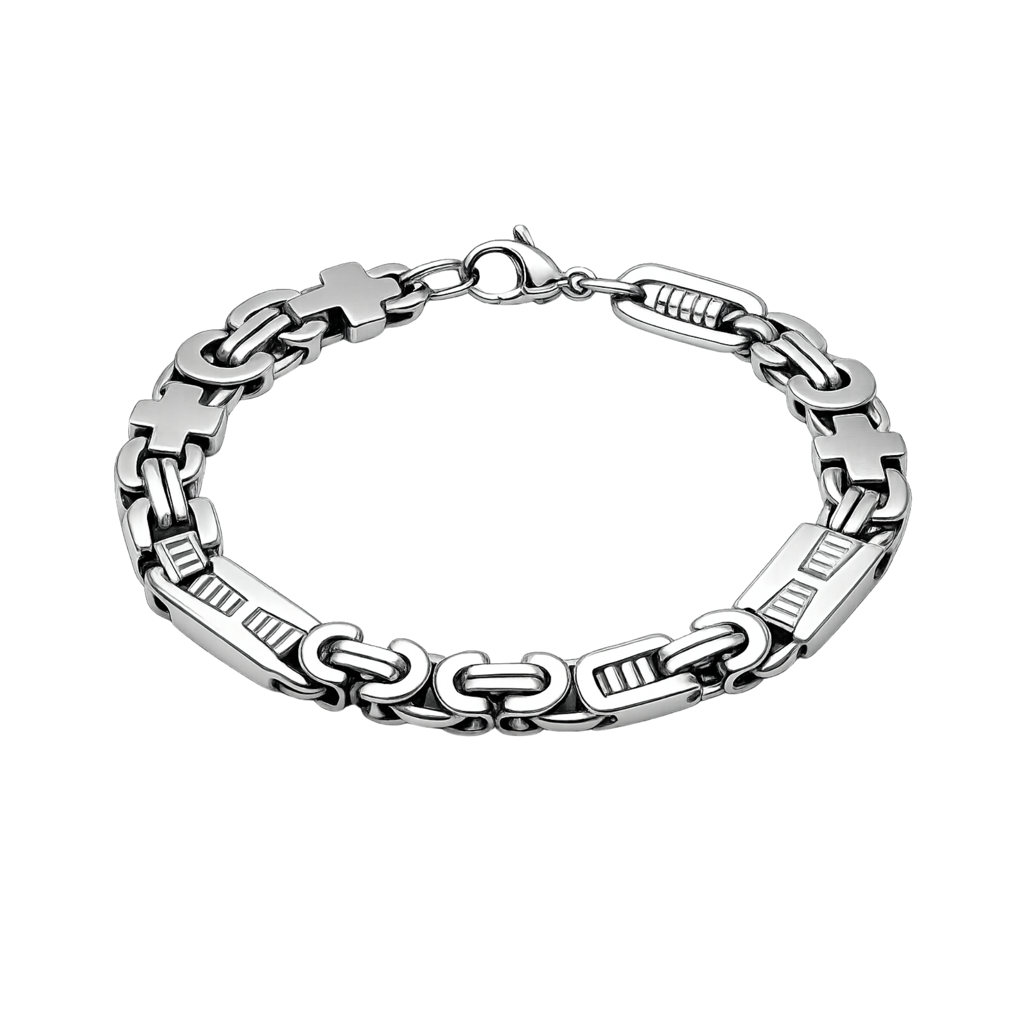 Byzantine Link Bracelet – Affordable Non-Tarnish Stainless Steel Men's Byzantine Chain Bracelet