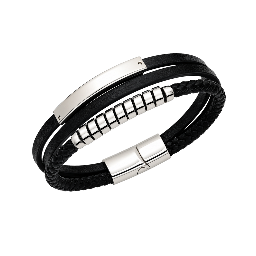 Men's Carbon Edge Bracelet – Stainless Steel & Black Carbon Fiber