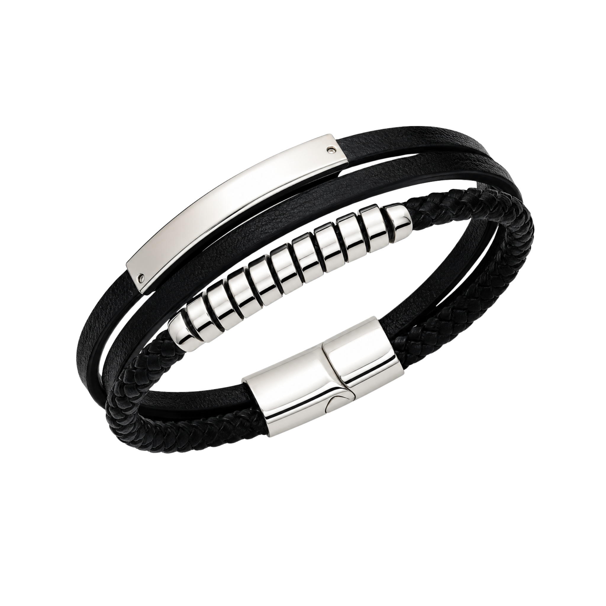 Men's Carbon Edge Bracelet – Stainless Steel & Black Carbon Fiber