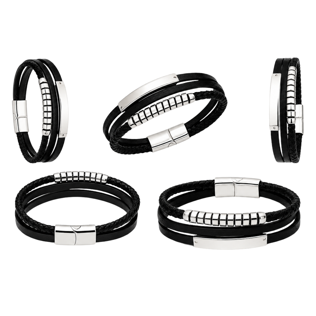 Men's Carbon Edge Bracelet – Stainless Steel & Black Carbon Fiber