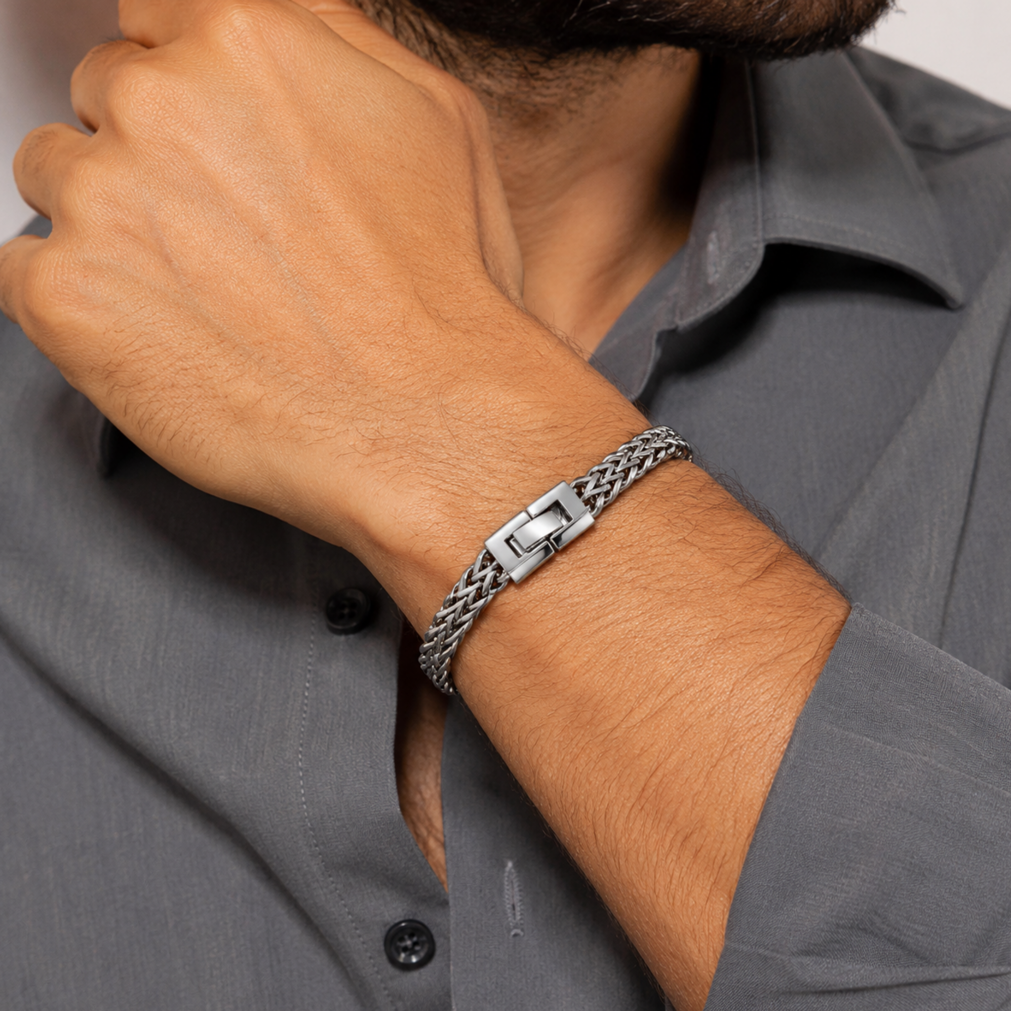 Classic Mesh Bracelet – Affordable Non-Tarnish Stainless Steel Men's Woven Link Bracelet
