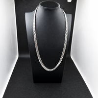 NEW 22" 9mm Solid 950 Silver Handmade Cuban Necklace for Men – Heavy Miami Style Chain thumbnail 1