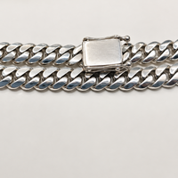 NEW 22" 9mm Solid 950 Silver Handmade Cuban Necklace for Men – Heavy Miami Style Chain thumbnail 2