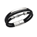 Men's Dual Strand Leather Bracelet – Affordable Non-Tarnish Braided Bracelet for Men