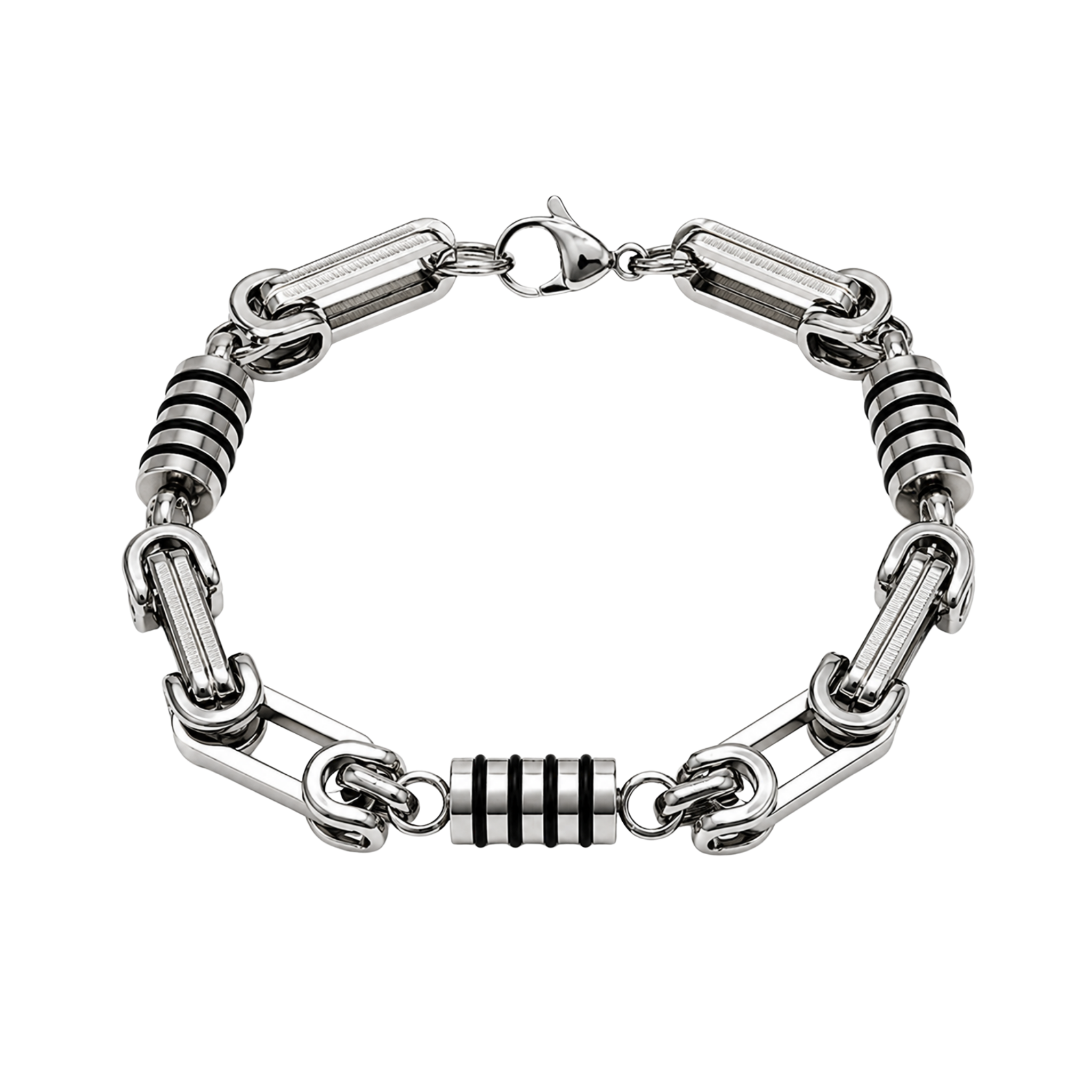 NEW Non-Tarnish Dual Tone Chain Bracelet – Stainless Steel Link Bracelet for Men