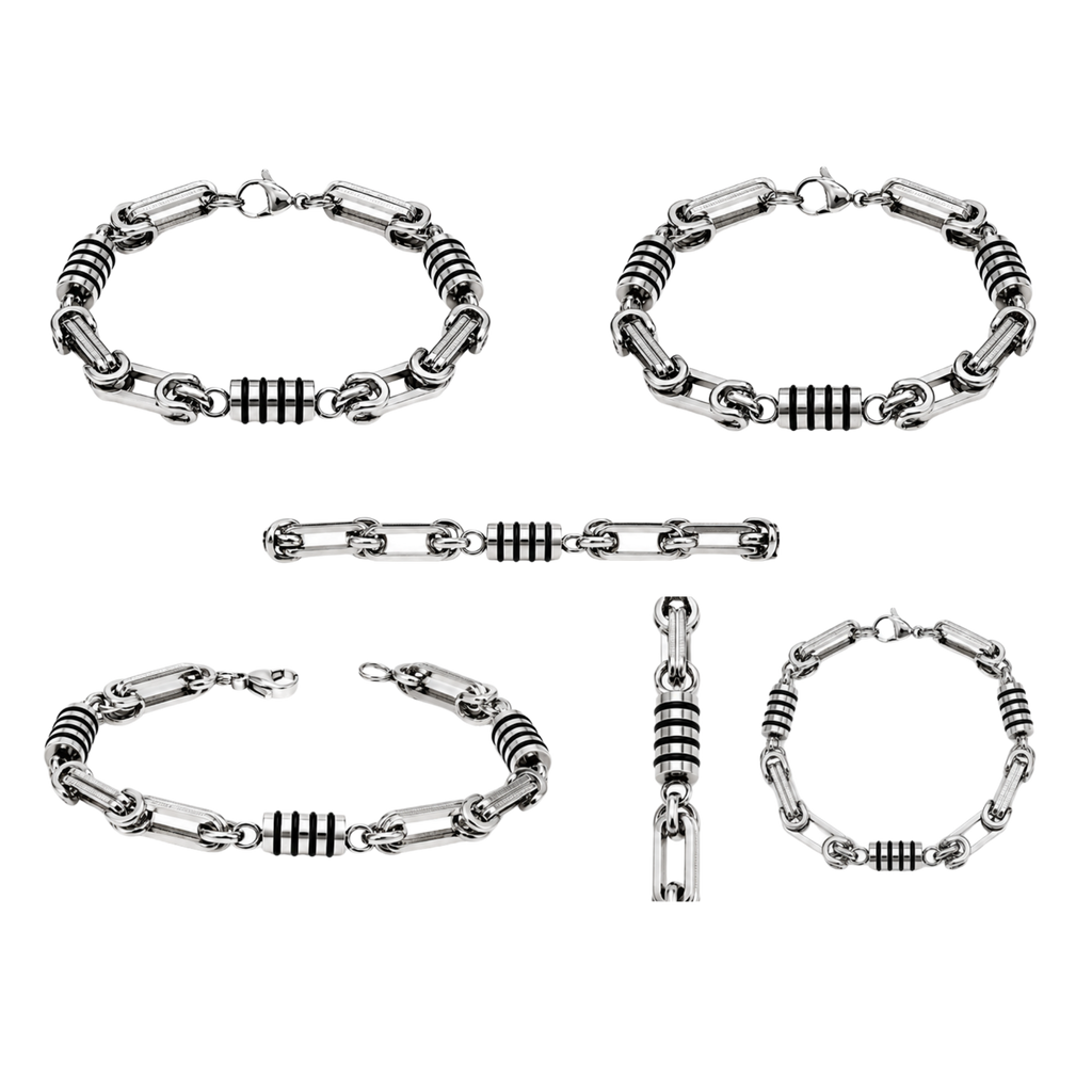 NEW Non-Tarnish Dual Tone Chain Bracelet – Stainless Steel Link Bracelet for Men