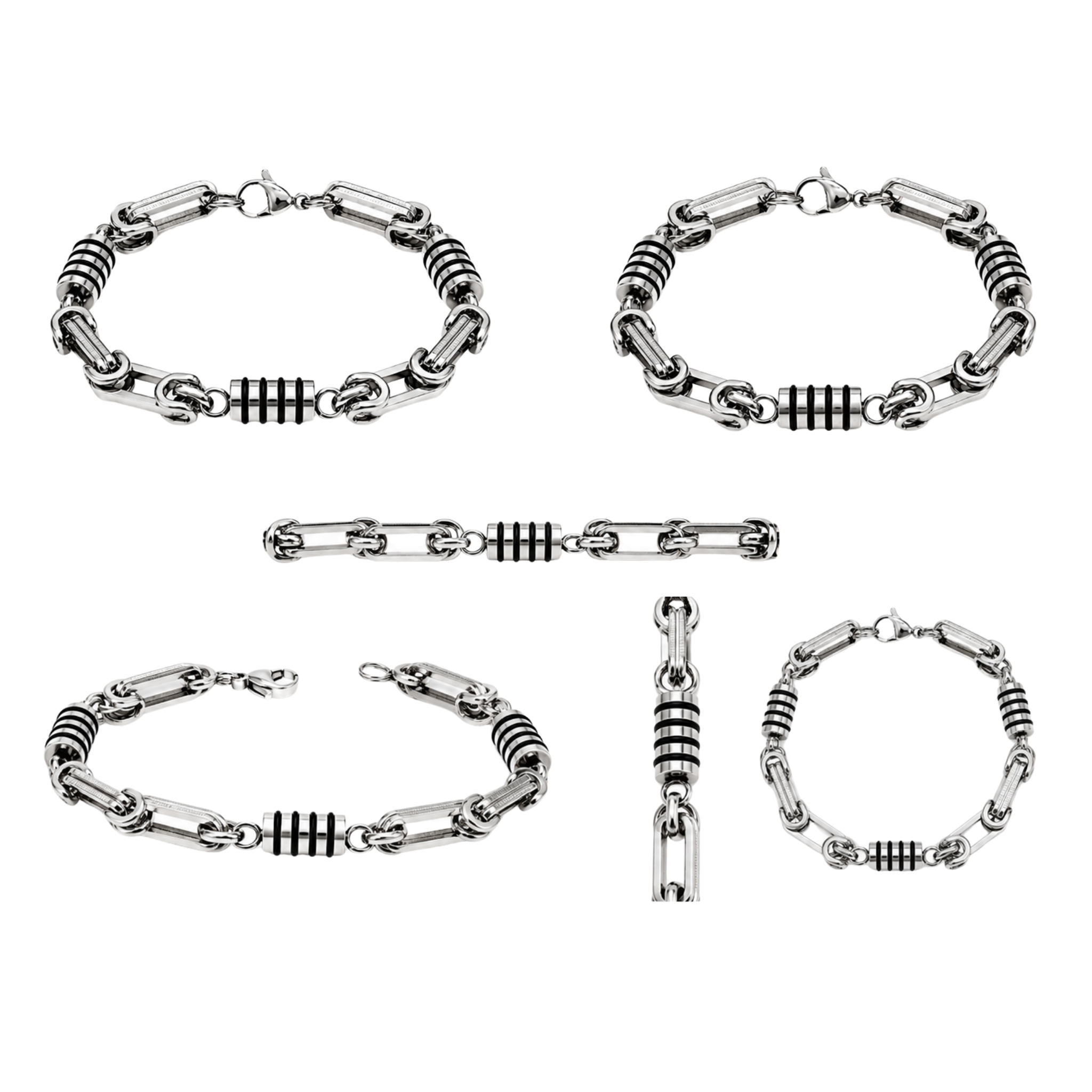 NEW Non-Tarnish Dual Tone Chain Bracelet – Stainless Steel Link Bracelet for Men