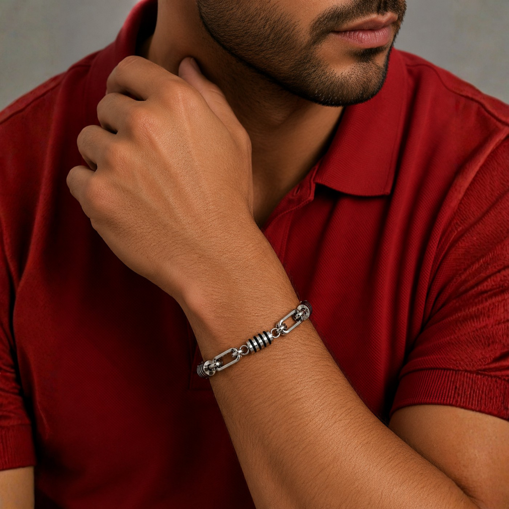 NEW Non-Tarnish Dual Tone Chain Bracelet – Stainless Steel Link Bracelet for Men