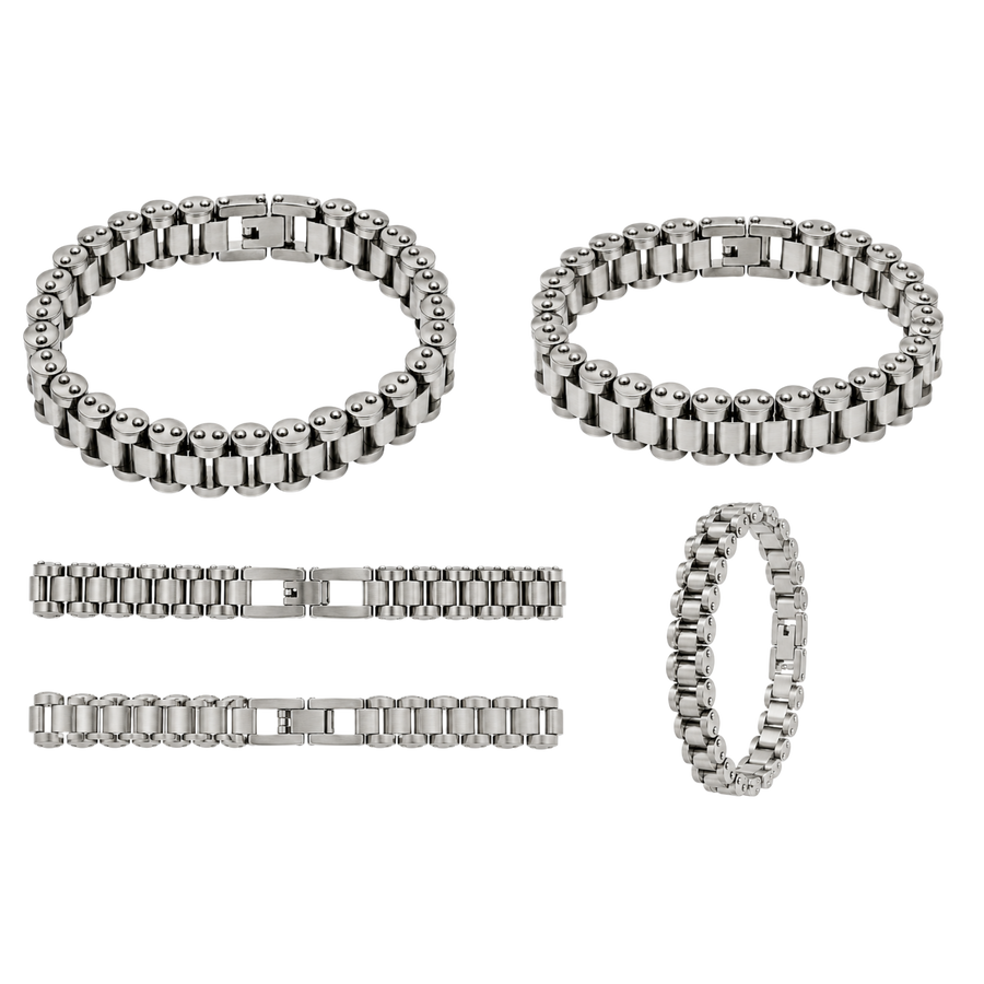 Executive Link Bracelet – Non-Tarnish Stainless Steel Men's Link… – alternate view 2 | Sloop Jewelry – alternate view