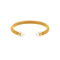 Gold Mesh Pearl Open Cuff Bracelet for Women – Adjustable Non-Tarnish Gold Bracelet with Pearl Ends | Affordable Fashion Jewelry Gift