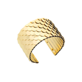 Gold Scale Pattern Open Cuff Bracelet for Women – Adjustable Non-Tarnish Statement Cuff | Affordable Fashion Jewelry Gift