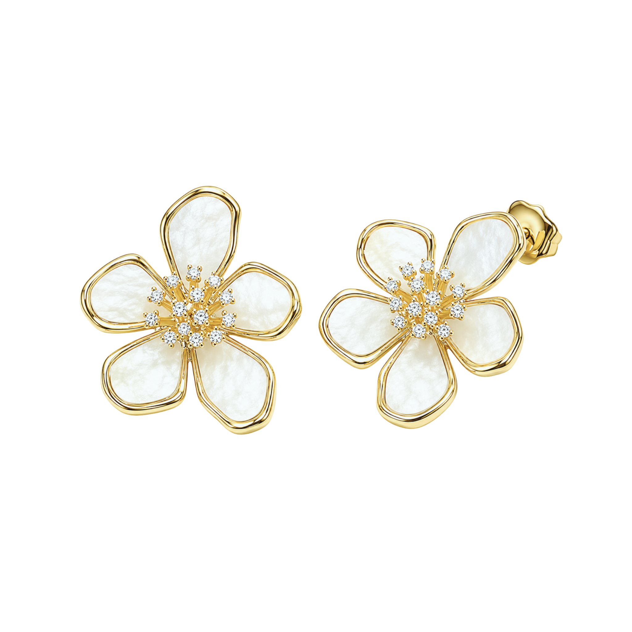 NEW Golden Blossom Earrings – Non Tarnish Flower Stud Earrings