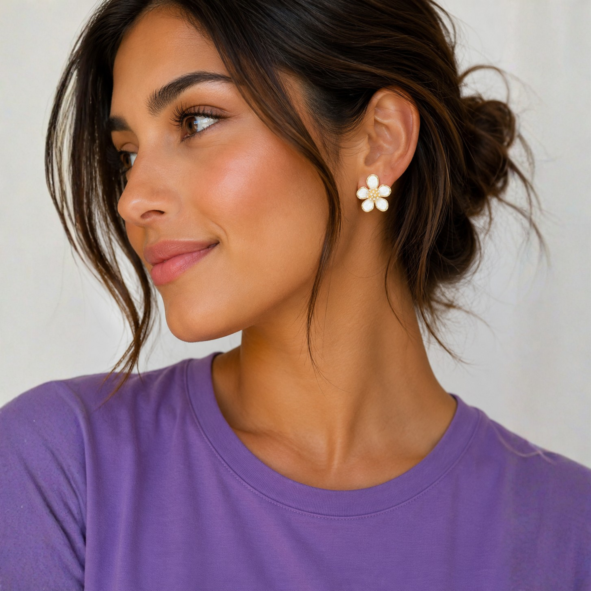 NEW Golden Blossom Earrings – Non Tarnish Flower Stud Earrings