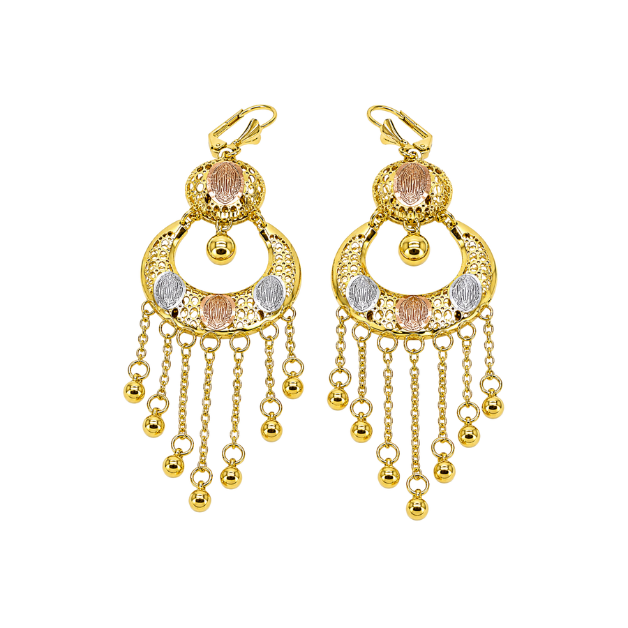 Non-Tarnish Golden Fringe Earrings – Elegant Gold Dangle Earrings… – Earrings by Sloop Jewelry