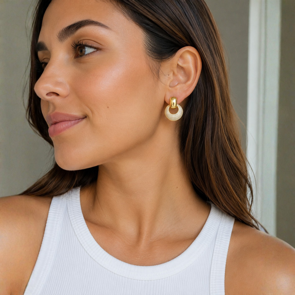 NEW Halo Earrings – Non Tarnish Everyday Hoop Earrings FREE SHIPPING