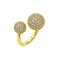 Golden Orbit Ring – Gold Tone Open Circle Statement Ring for Women