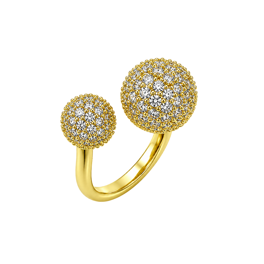 Golden Orbit Ring – Gold Tone Open Circle Statement Ring for Women – Ring by Sloop Jewelry
