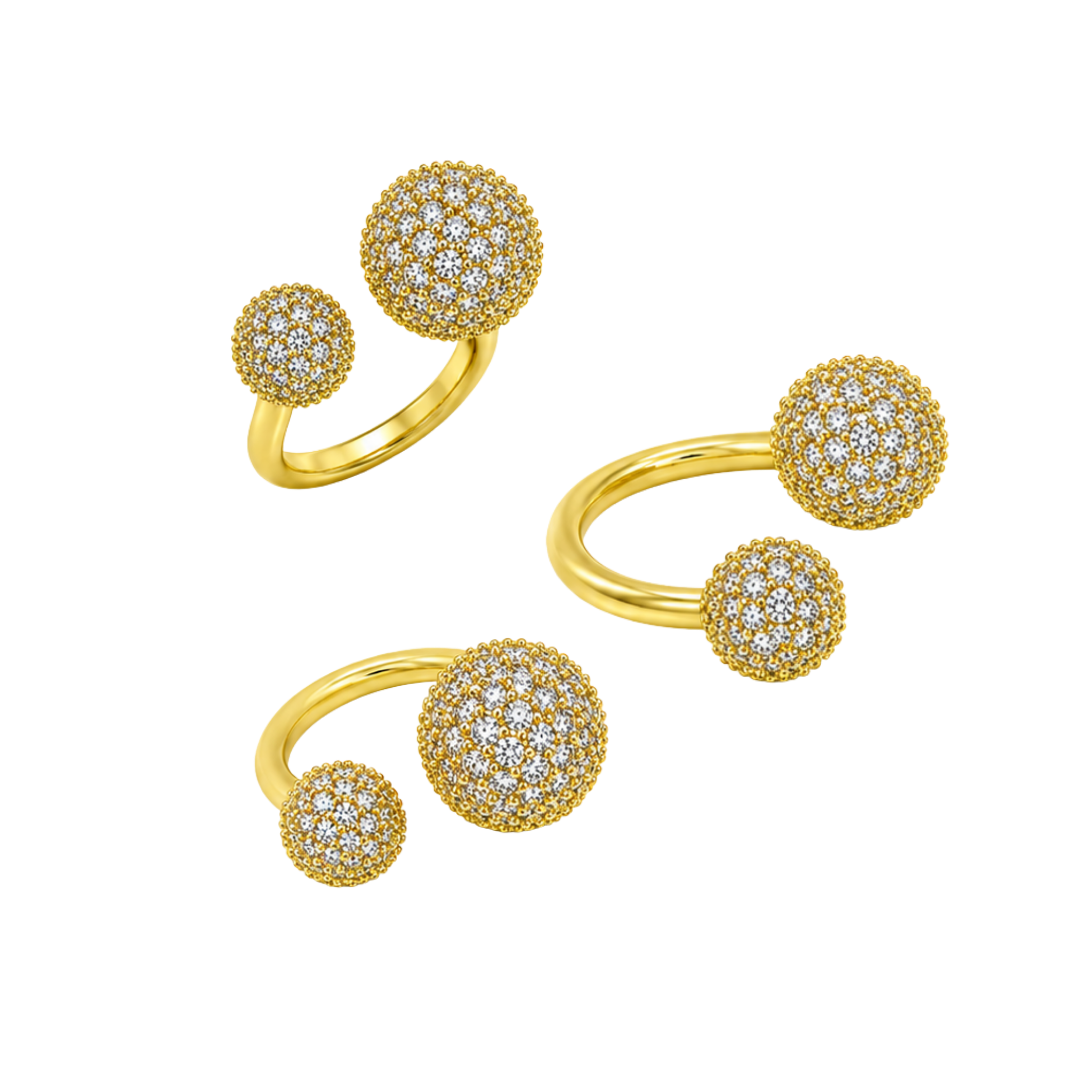 Golden Orbit Ring – Gold Tone Open Circle Statement Ring for Women