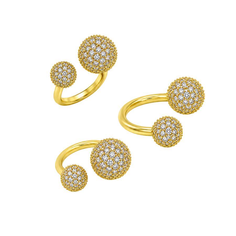 Golden Orbit Ring – Gold Tone Open Circle Statement Ring for Women – alternate view 2 | Sloop Jewelry – alternate view