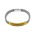 NEW Non-Tarnish Ridge Bracelet – Two-Tone Stainless Steel Bracelet for Men