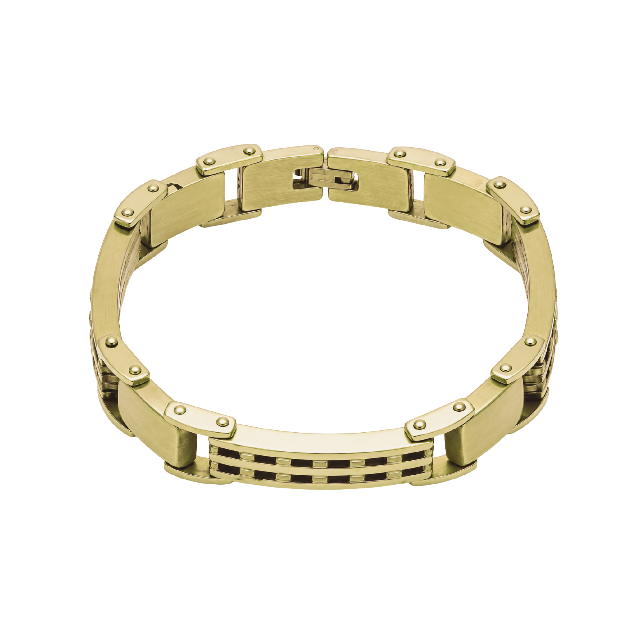 NEW Non-Tarnish Imperial Link Bracelet – Gold Stainless Steel Bracelet for Men