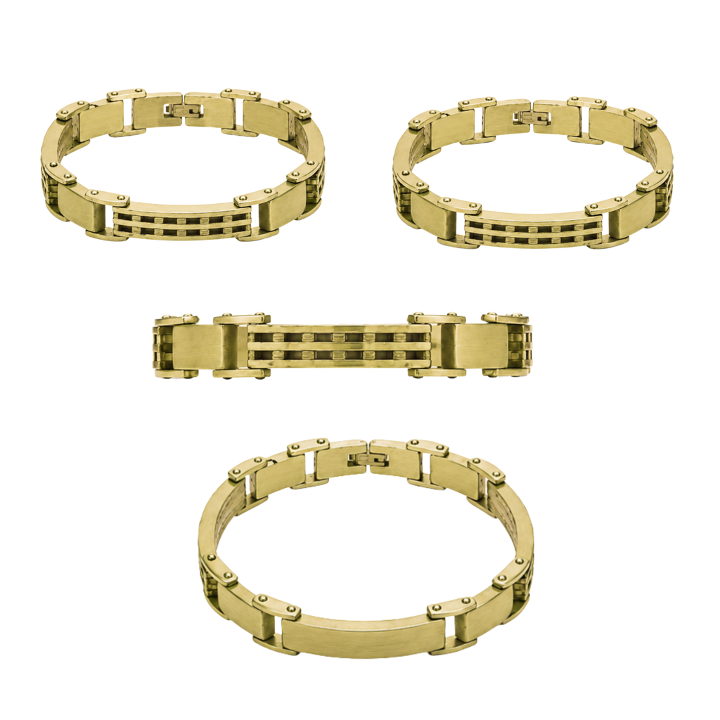 NEW Non-Tarnish Imperial Link Bracelet – Gold Stainless Steel Bracelet for Men