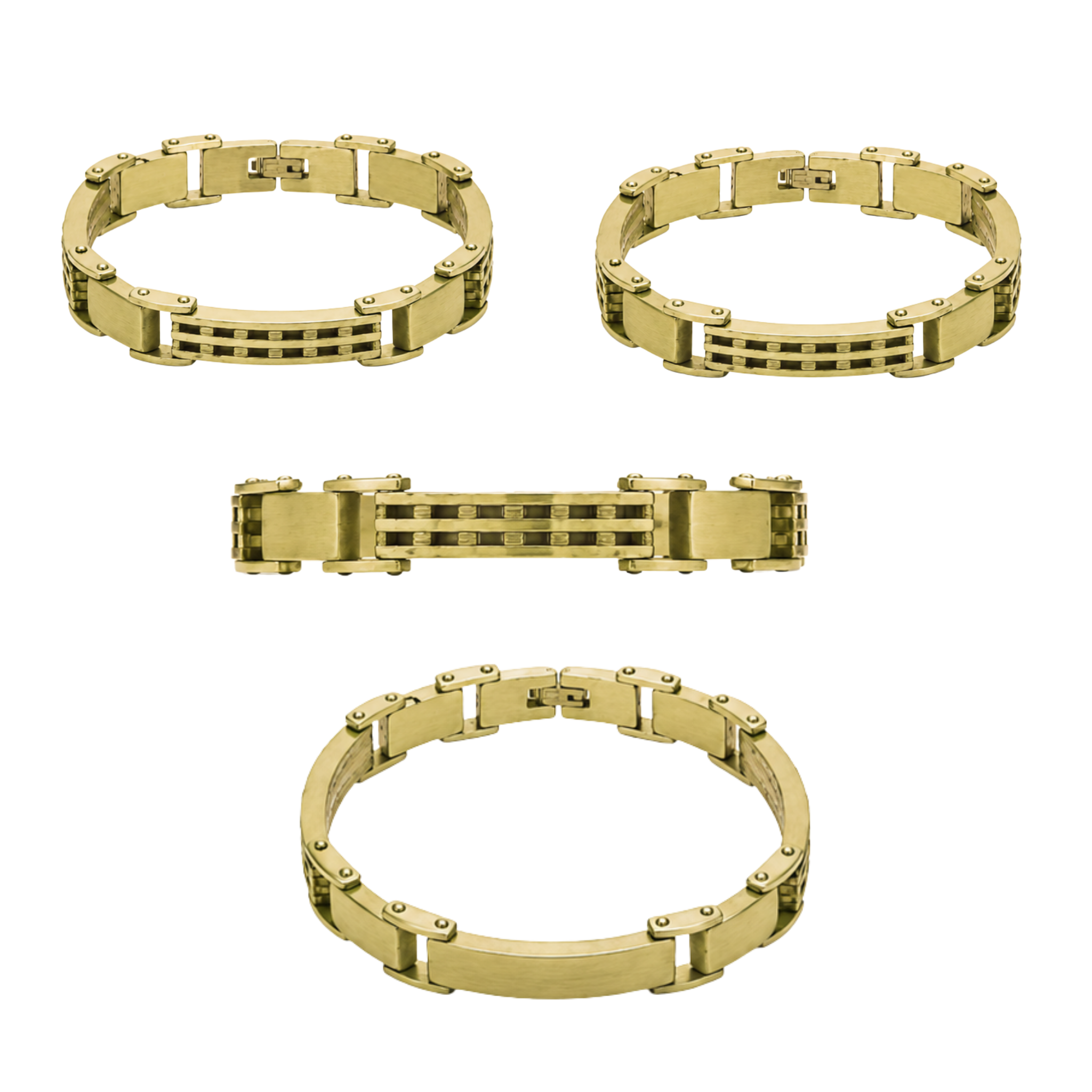 NEW Non-Tarnish Imperial Link Bracelet – Gold Stainless Steel Bracelet for Men