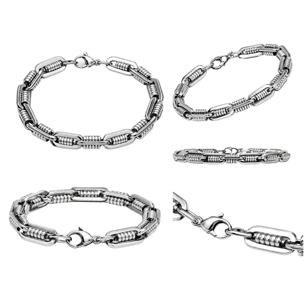Industrial Link Bracelet – Affordable Non-Tarnish Stainless Steel Men's Chain Link Bracelet