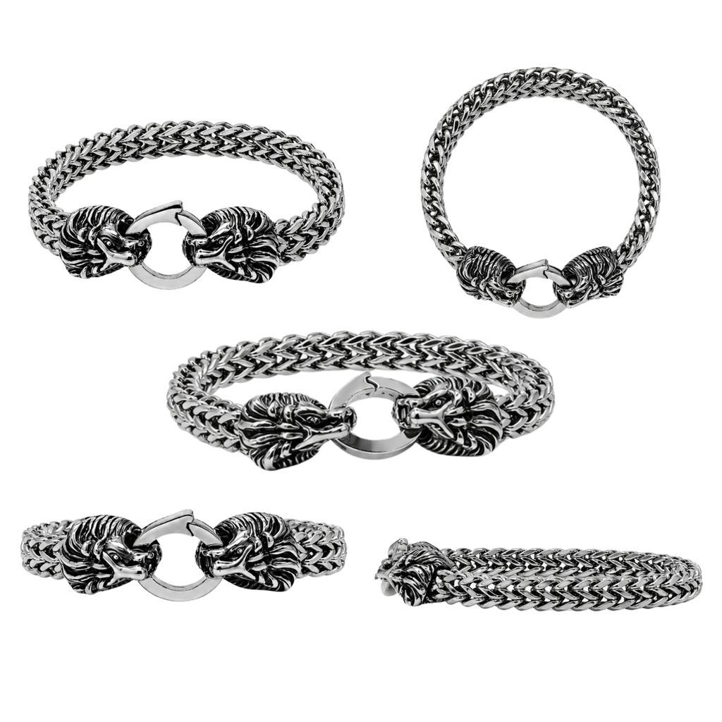 Lion Clasp Bracelet – Affordable Non-Tarnish Stainless Steel Men's Lion Bracelet